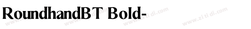 RoundhandBT Bold字体转换